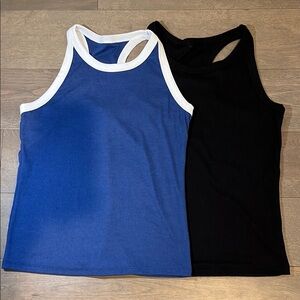 Women’s blue and black tank top set